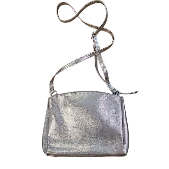 Nine West Levona Pink-Gold Crossbody Shoulder Bag Double-Zip GUC - Picture 2 of 12